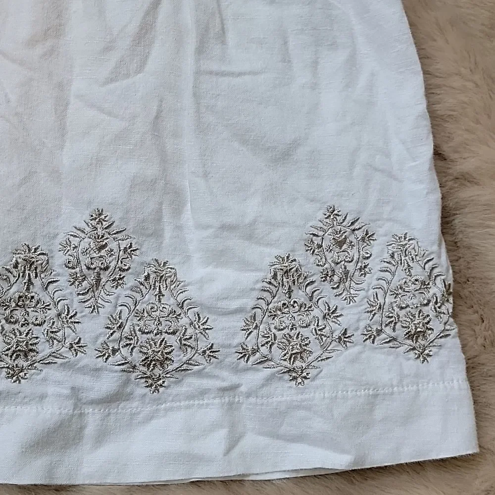 OLD NAVY WHITE LINEN/COTTON BOHO SUNDRESS, SIZE 18-24 MONTHS